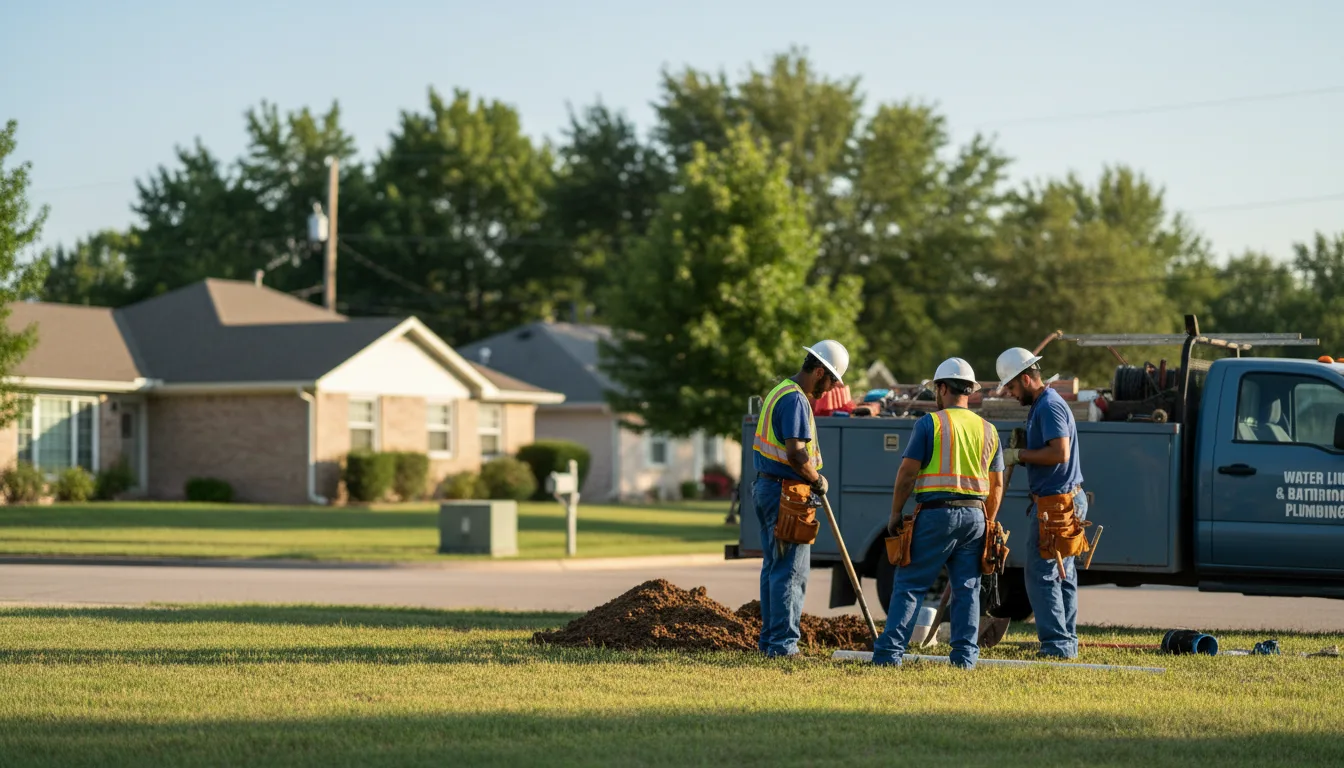 Residential water line and bathroom plumbing service in Reynoldsville, PA